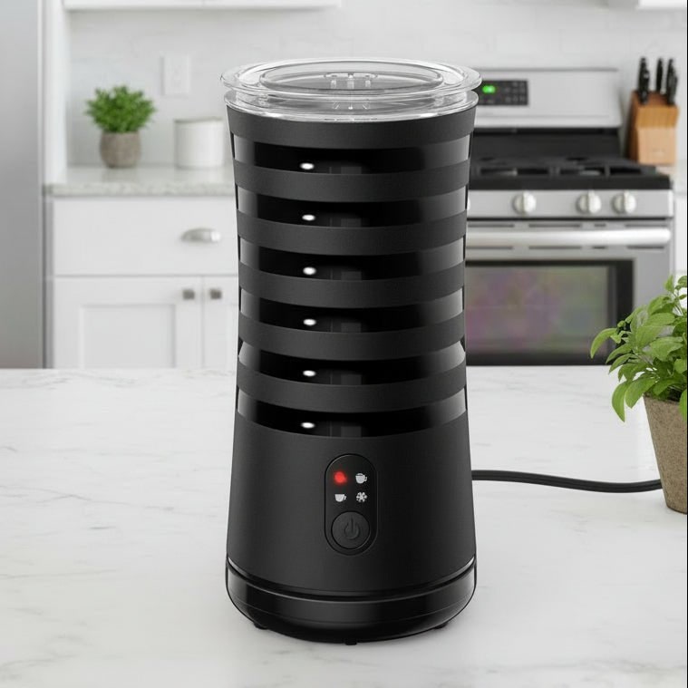 Electric Milk Frother and Steamer with Automatic One-Touch Foam Control for Coffee
