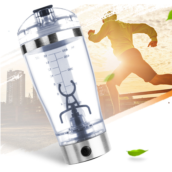 Electric Protein Shake Shaker Bottle with Motorized Mixer USB Powder Drink Blender for Sports