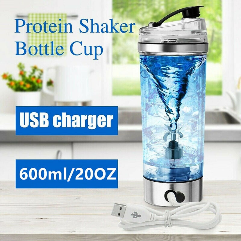 Electric Protein Shake Shaker Bottle with Motorized Mixer USB Powder Drink Blender for Sports