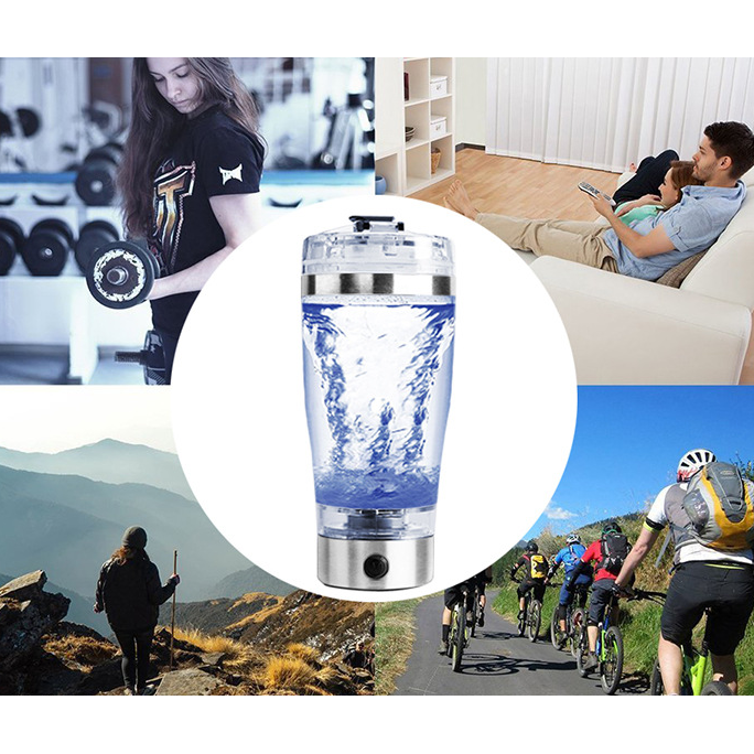Electric Protein Shake Shaker Bottle with Motorized Mixer USB Powder Drink Blender for Sports
