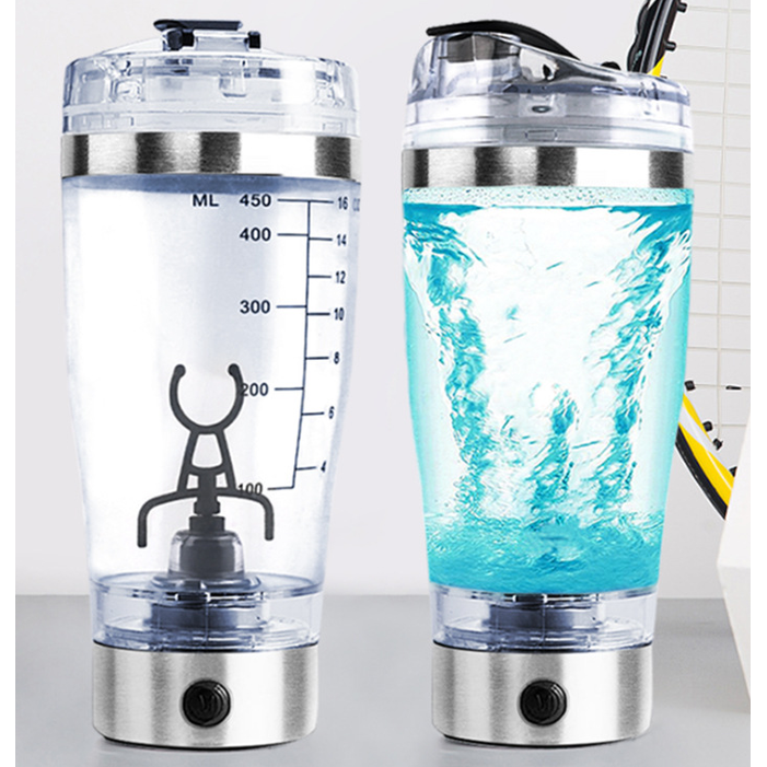 Electric Protein Shake Shaker Bottle with Motorized Mixer USB Powder Drink Blender for Sports