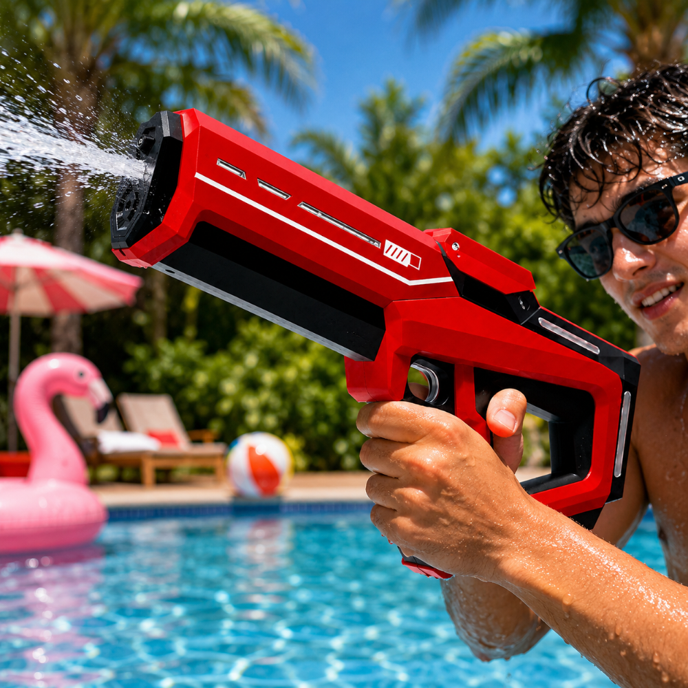 Electric Automatic Water Gun with Large Tank and Long Range Blaster High Capacity