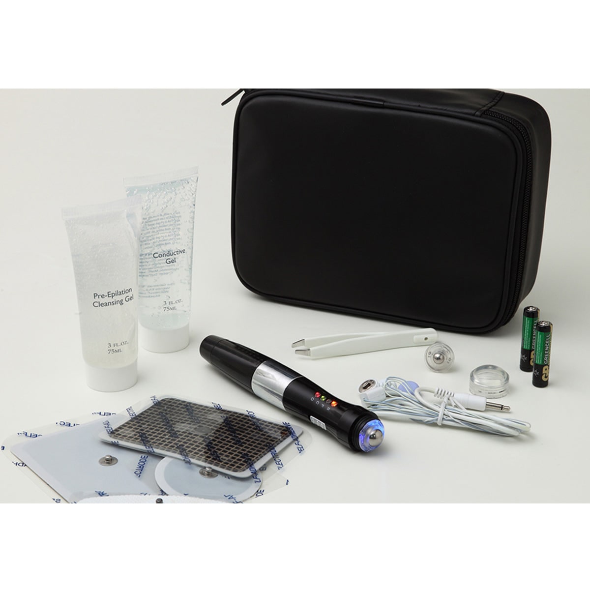 Electrolysis Hair Removal Handheld Device Wireless LED Rollerball Cordless Home Kit