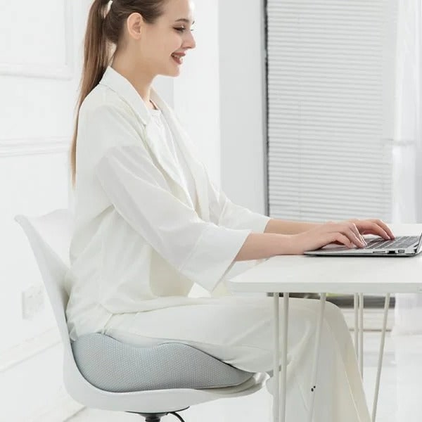 Ergonomic Seat Cushion for Desk Chair with Pressure Relief and Adjustable Strap