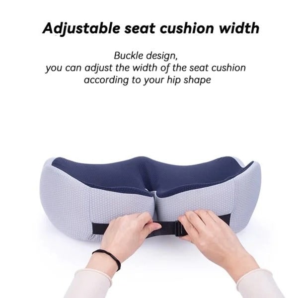 Ergonomic Seat Cushion for Desk Chair with Pressure Relief and Adjustable Strap