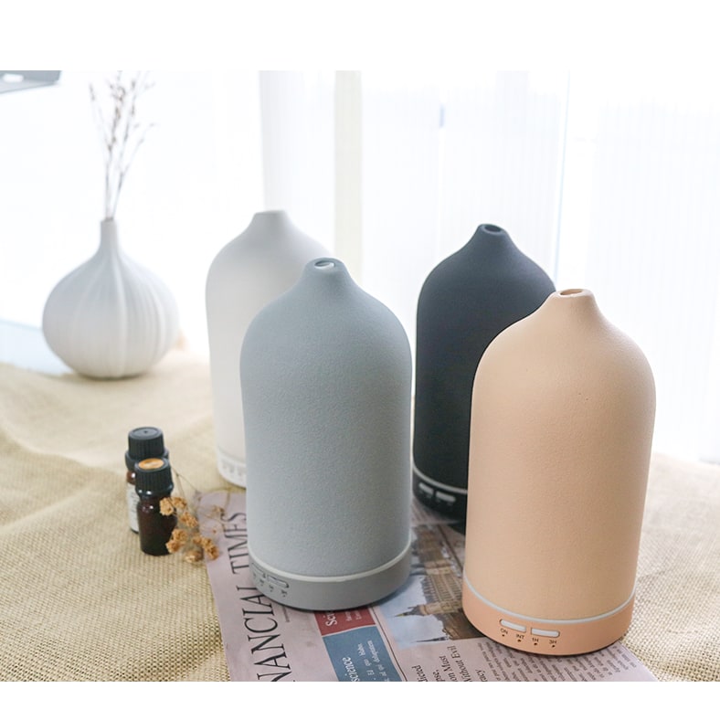 Essential Oil Diffuser with Aroma Humidifier Ceramic Ultrasonic Mist 100ml Capacity and Timer