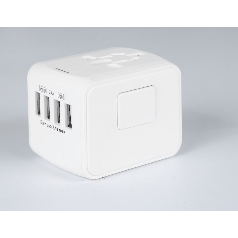 Eu Travel Adapter Plug with Universal Sockets USB Ports and International Prongs for Worldwide Use
