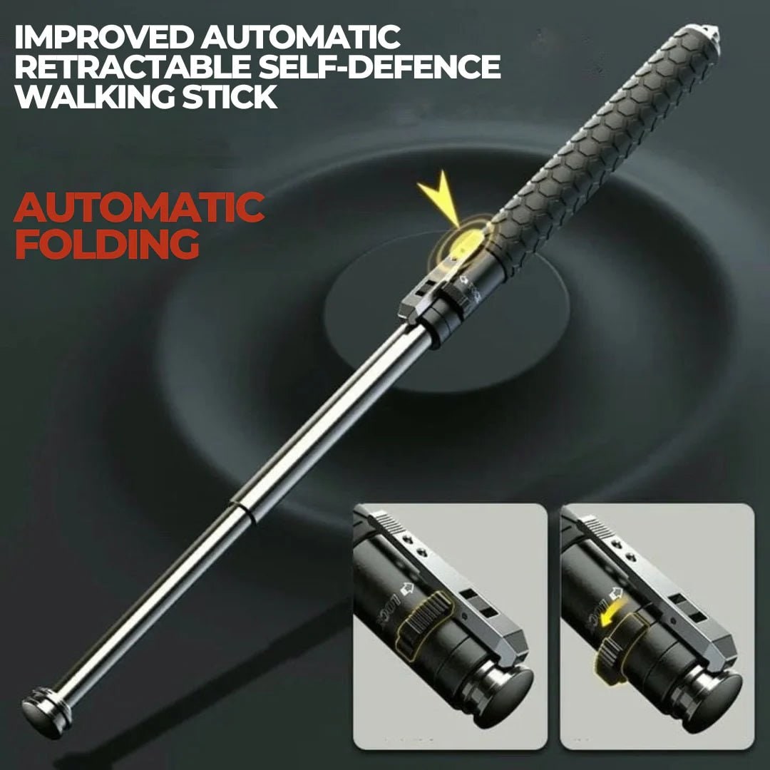 Expandable Baton Collapsible Self Defense Telescopic Metal Glass Breaker Portable Hiking