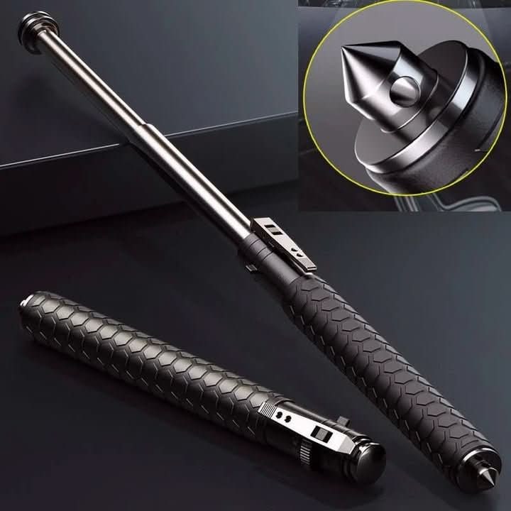 Expandable Baton Collapsible Self Defense Telescopic Metal Glass Breaker Portable Hiking