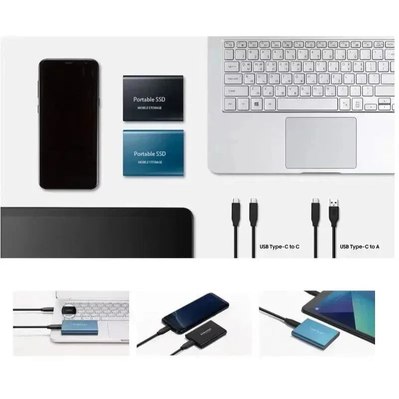 External Ssd 1tb Portable Solid State Drive with Usb-C for Laptop and PC