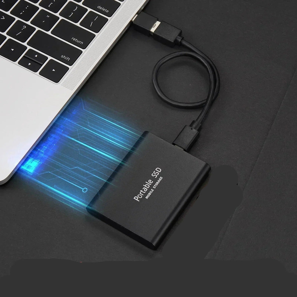 External Ssd Portable Solid State Drive with Usb-C Compact Aluminum Design for PC