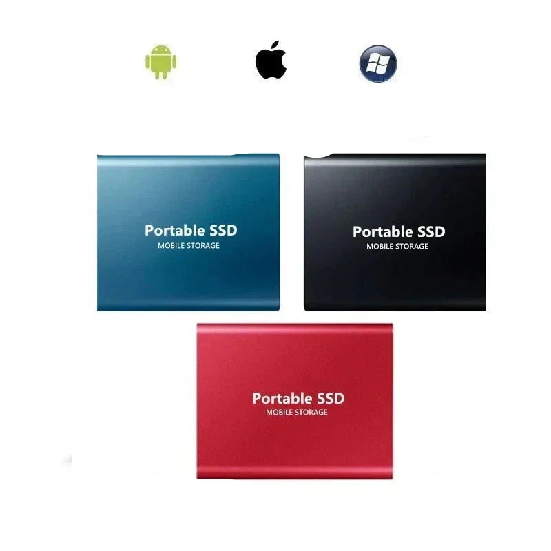 External Ssd Portable Solid State Drive with Usb-C Compact Aluminum Design for PC