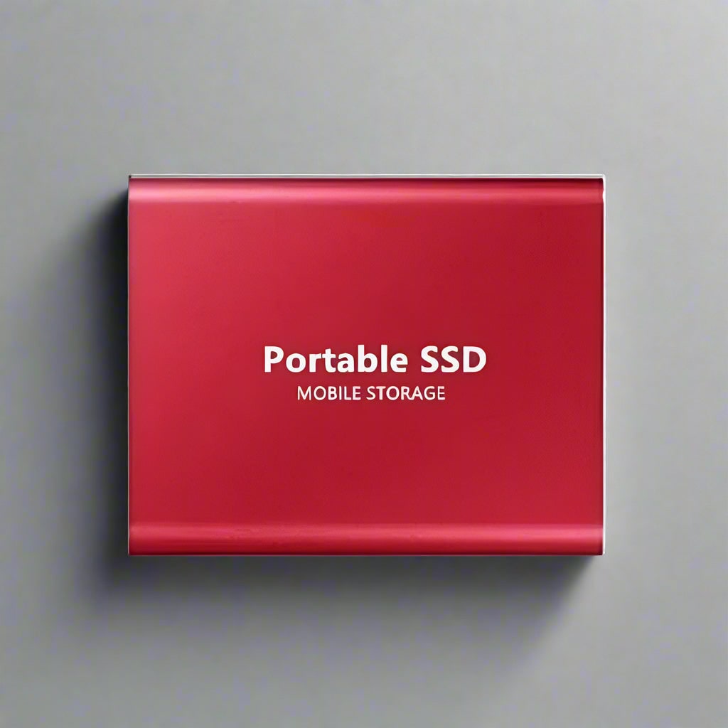 External Ssd Portable Solid State Drive with Usb-C Connection Cable Hard