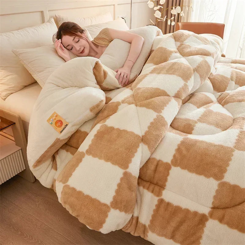 Cozy Quilts Weighted Blanket with Plaid Design