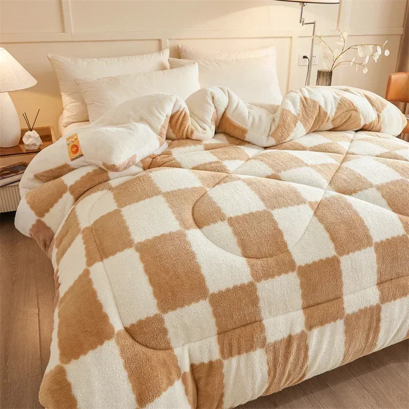 Cozy Quilts Weighted Blanket with Plaid Design