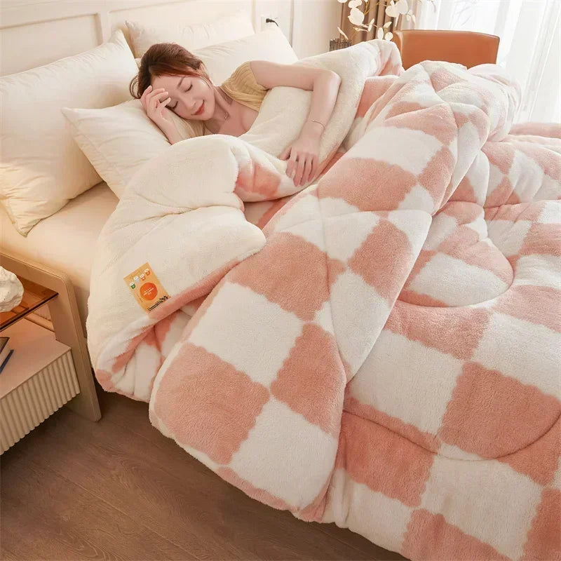 Cozy Quilts Weighted Blanket with Plaid Design