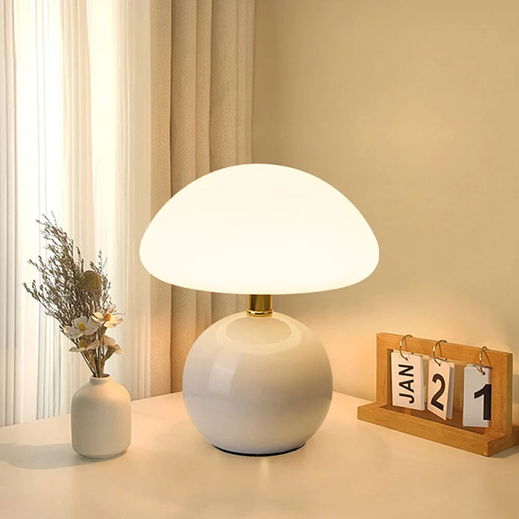 Retro Mushroom Bedside Lamp Bauhaus Inspired Table Lighting