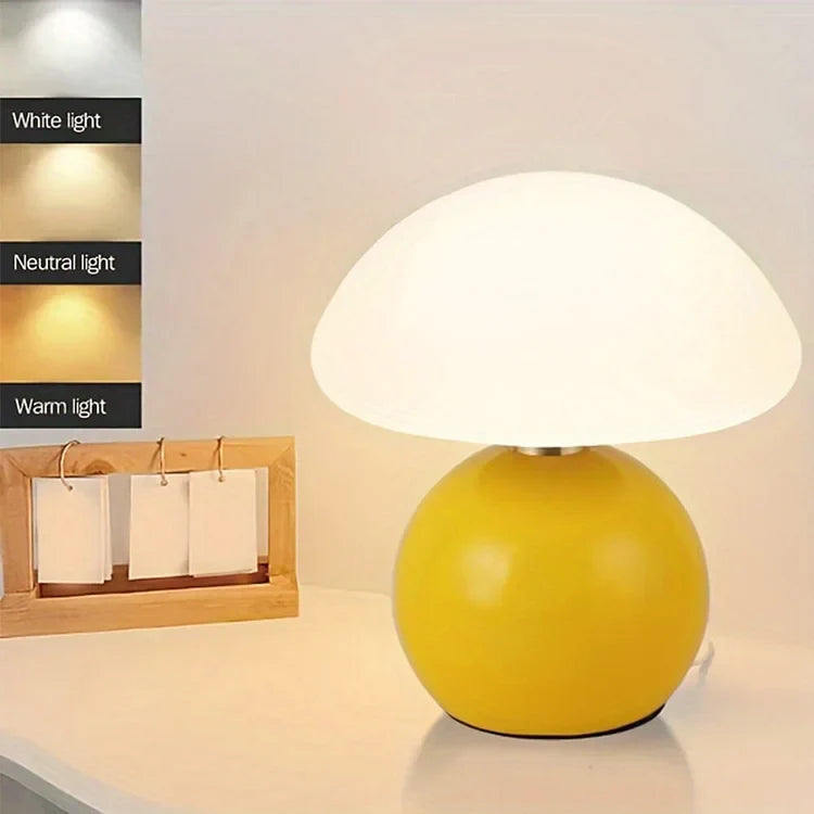 Retro Mushroom Bedside Lamp Bauhaus Inspired Table Lighting