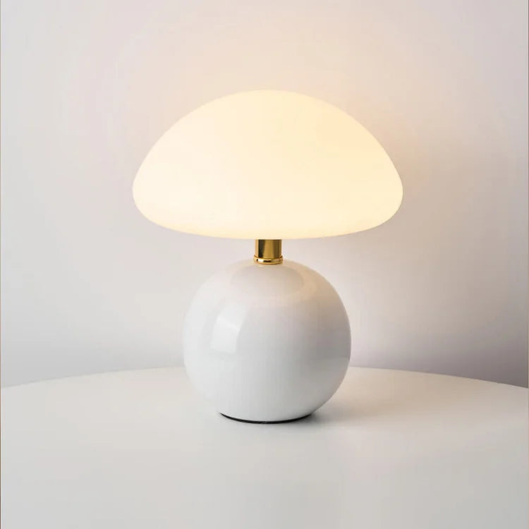 Minimalist Retro Mushroom Table Lamp Warm Adjustable Light
