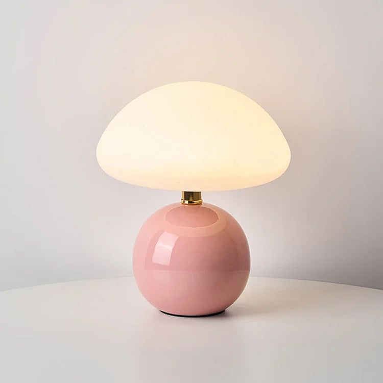 Minimalist Retro Mushroom Table Lamp Warm Adjustable Light
