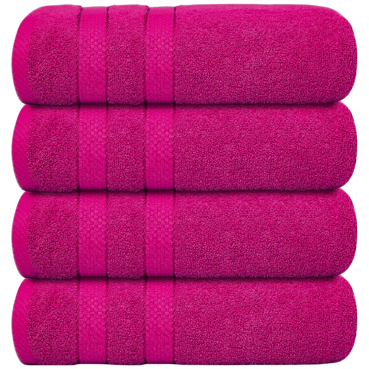 4-Piece Jumbo Bath Towel Set - Quick Dry Bathroom Towels