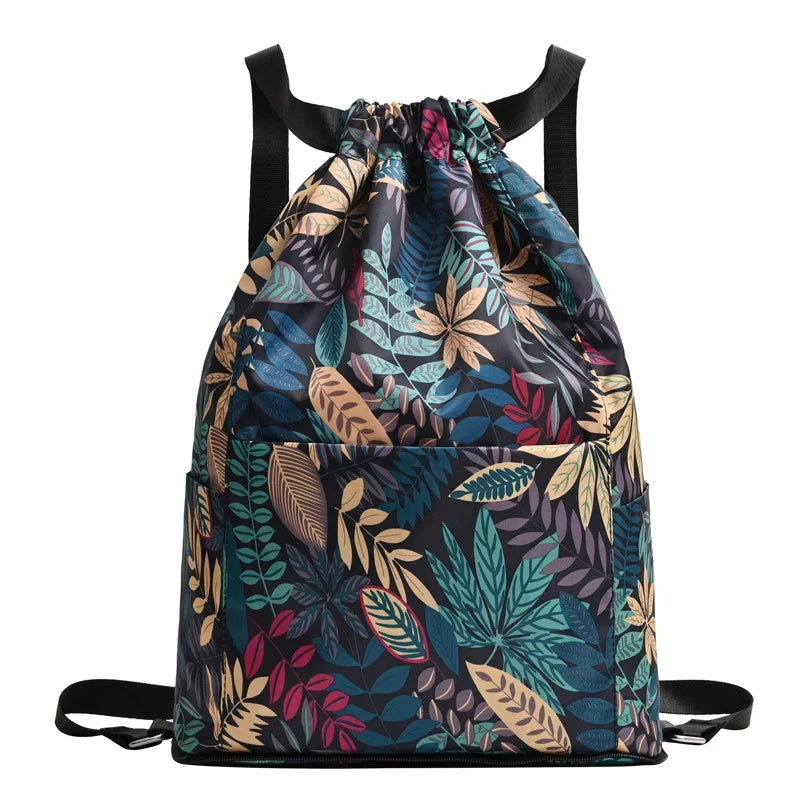 Drawstring Foldable Large Capacity Travel Sport Backpack