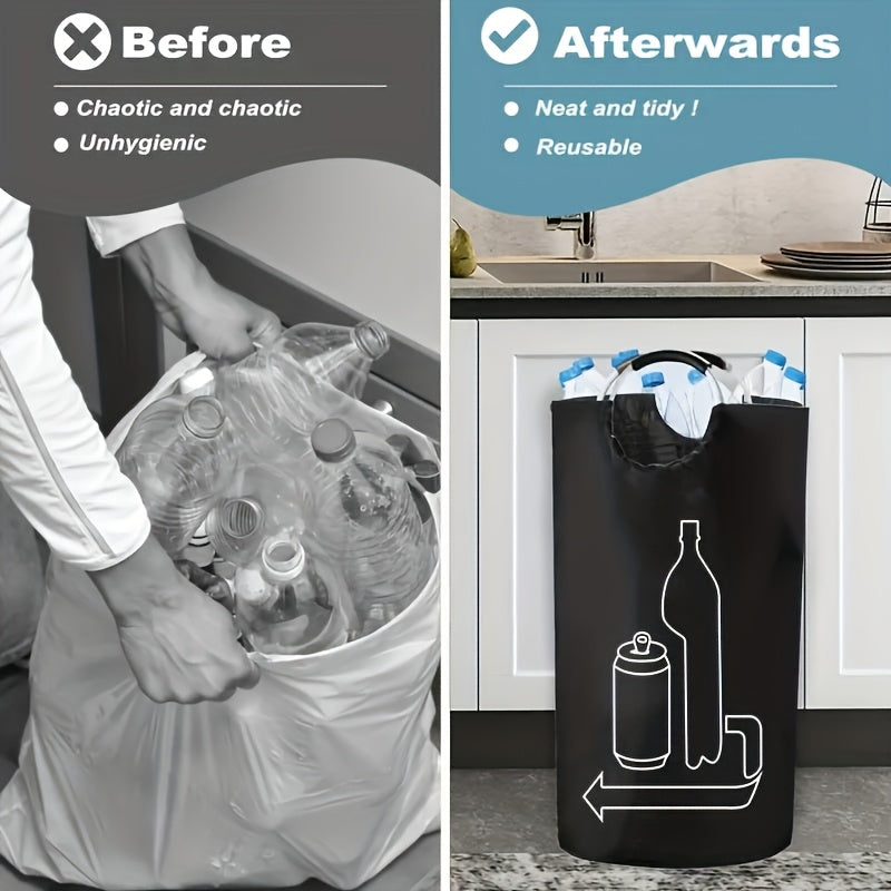 115L Large Collapsible Storage Bin for Laundry and Recycling