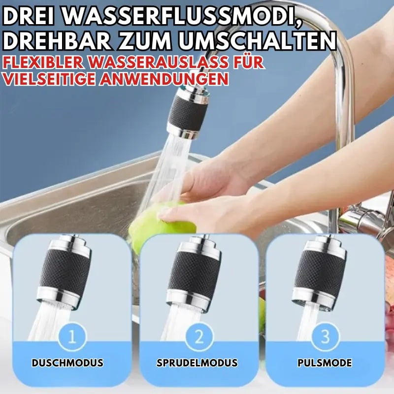 Faucet Aerator with 360° Rotation Three Spray Modes and Cleaning Screen Replacement for Kitchen Sink