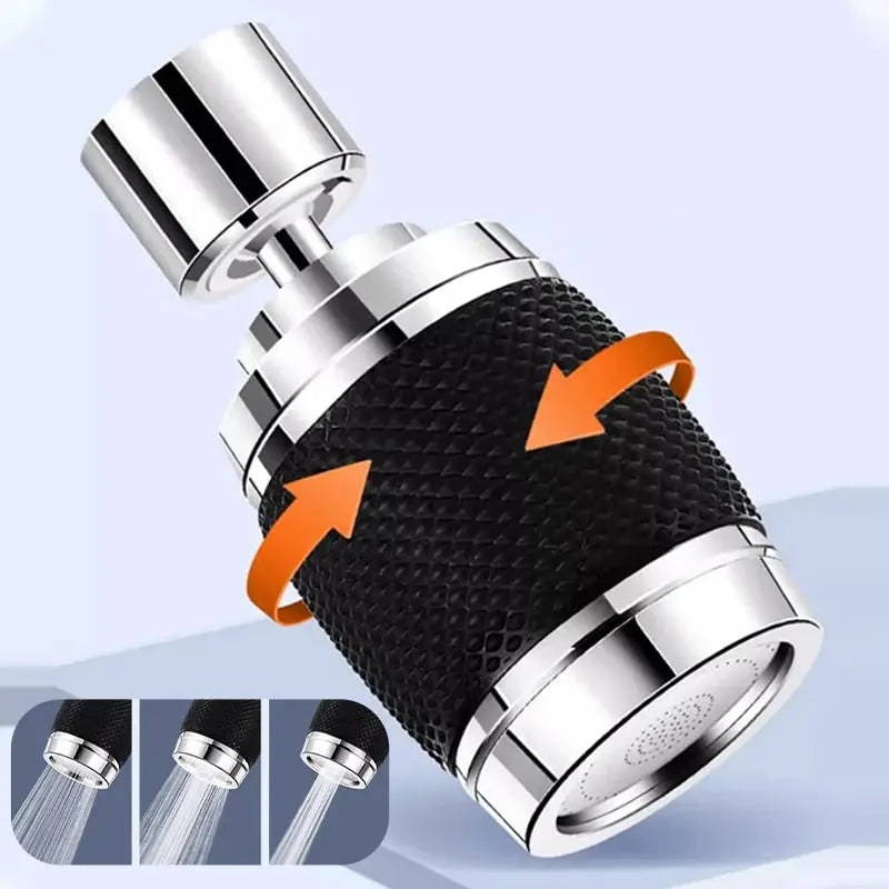 Faucet Aerator with 360° Rotation Three Spray Modes and Cleaning Screen Replacement for Kitchen Sink