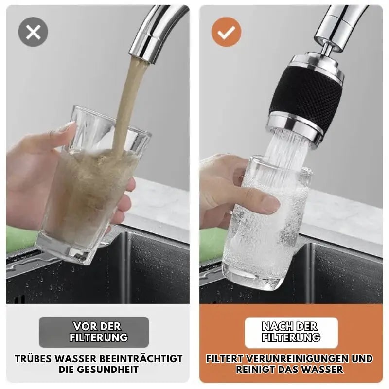 Faucet Aerator with 360° Rotation Three Spray Modes and Cleaning Screen Replacement for Kitchen Sink