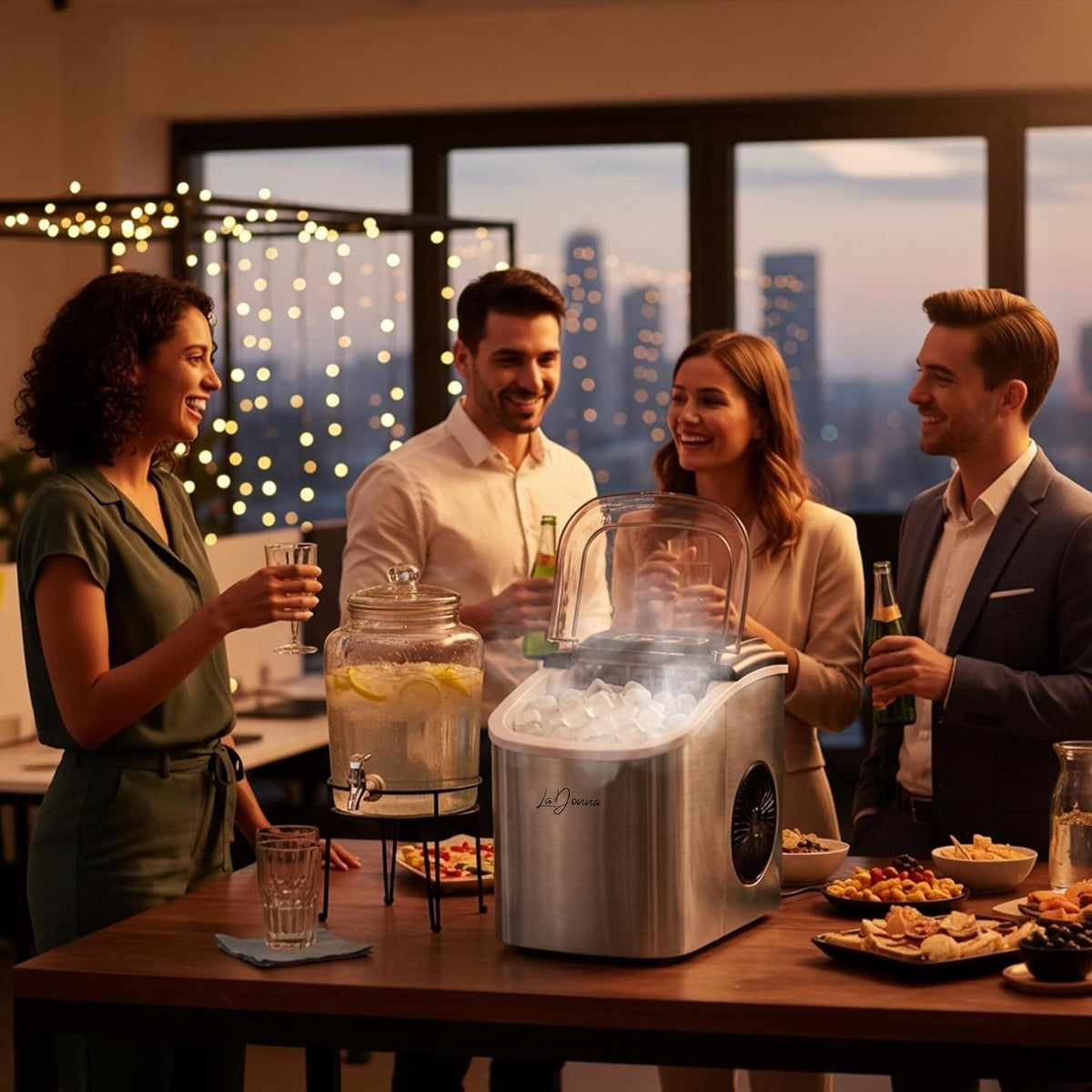 Portable Ice Maker Machine with Self-Cleaning & Dual Ice Sizes