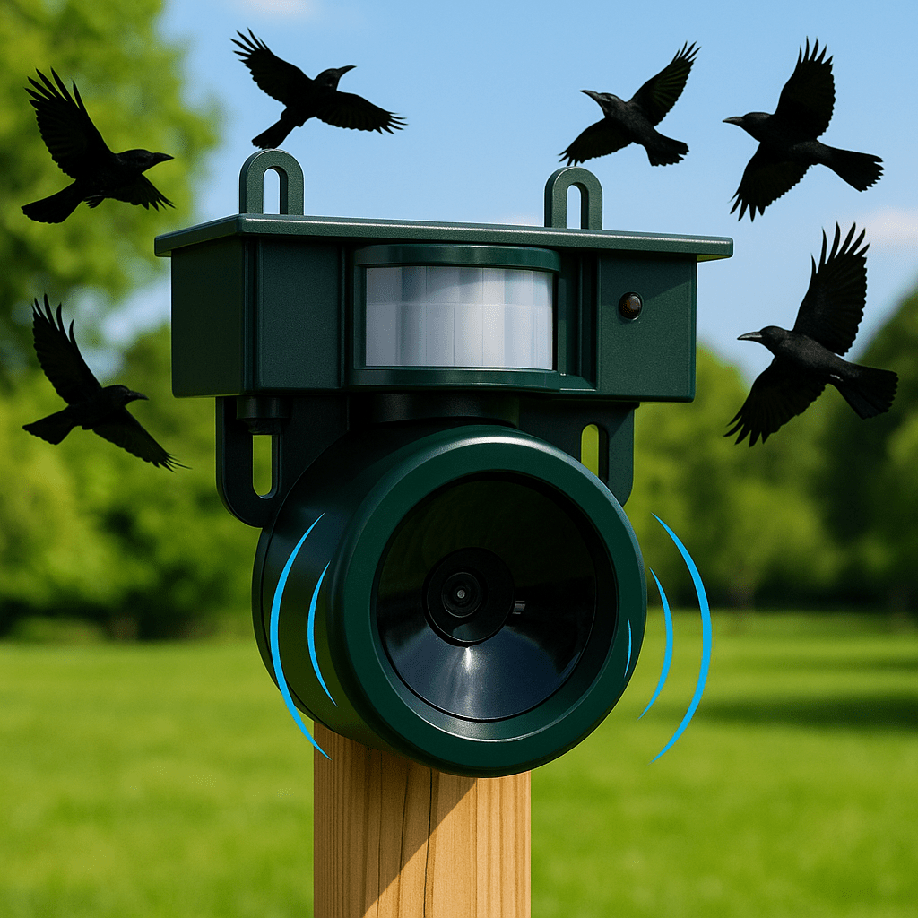 FEATHERBLOCK – Motion-Activated Bird Repeller for Quiet & Clean Outdoor Spaces