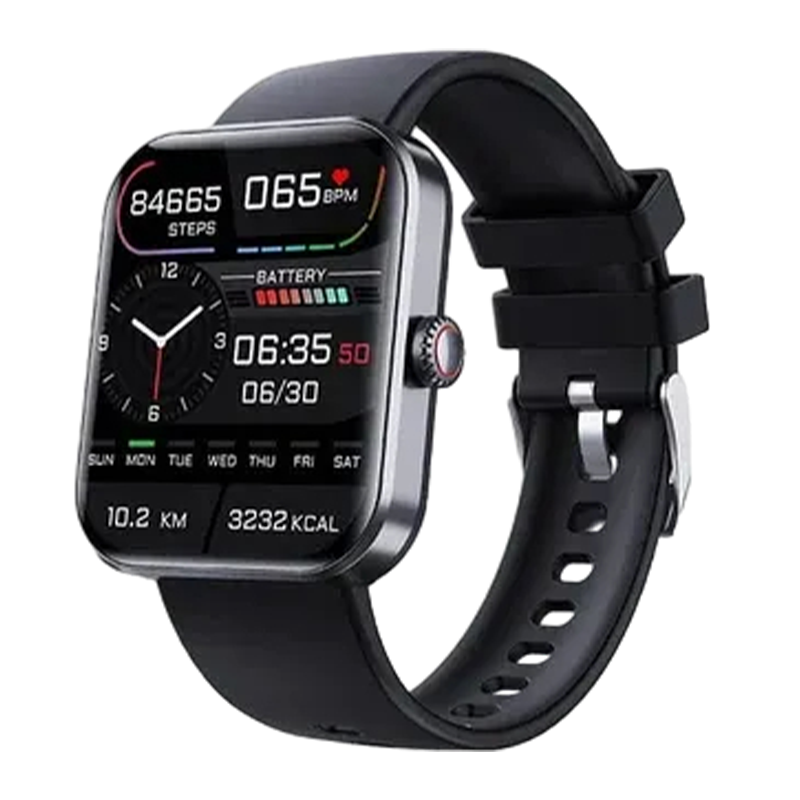 Fitness Tracking Smartwatch Heart Rate Monitor Touchscreen Waterproof Silicone