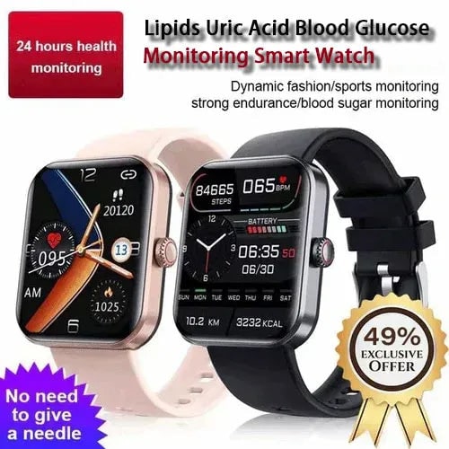 Fitness Tracking Smartwatch Heart Rate Monitor Touchscreen Waterproof Silicone
