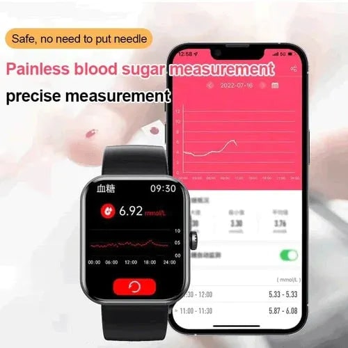 Fitness Tracking Smartwatch Heart Rate Monitor Touchscreen Waterproof Silicone