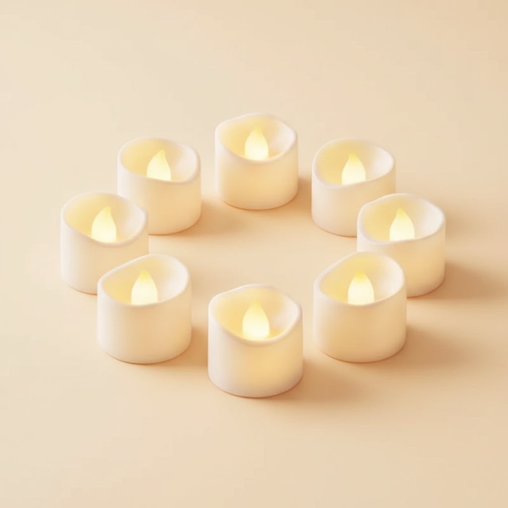 Halloween Flameless LED Tea Lights Battery Operated Candles with Flickering Warm Glow and Flame