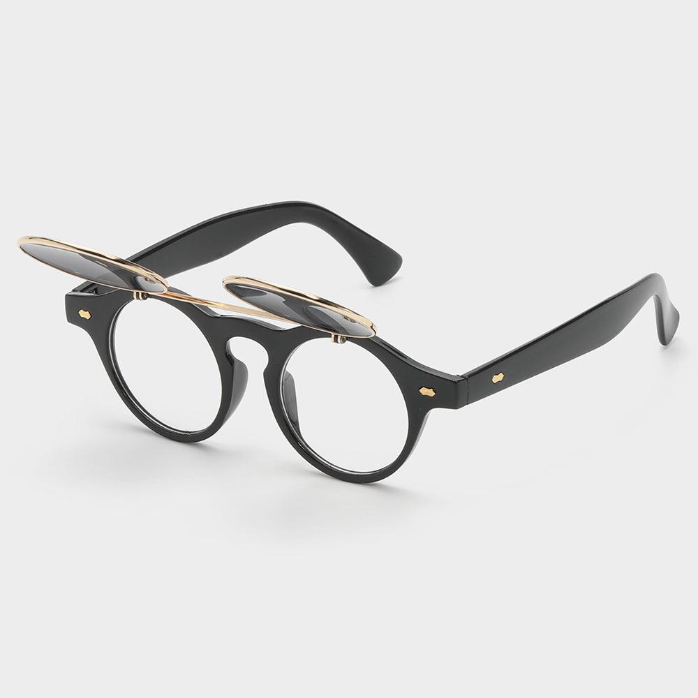 Dual Lens Flip-Up Sunglasses for Indoor & Outdoor Use
