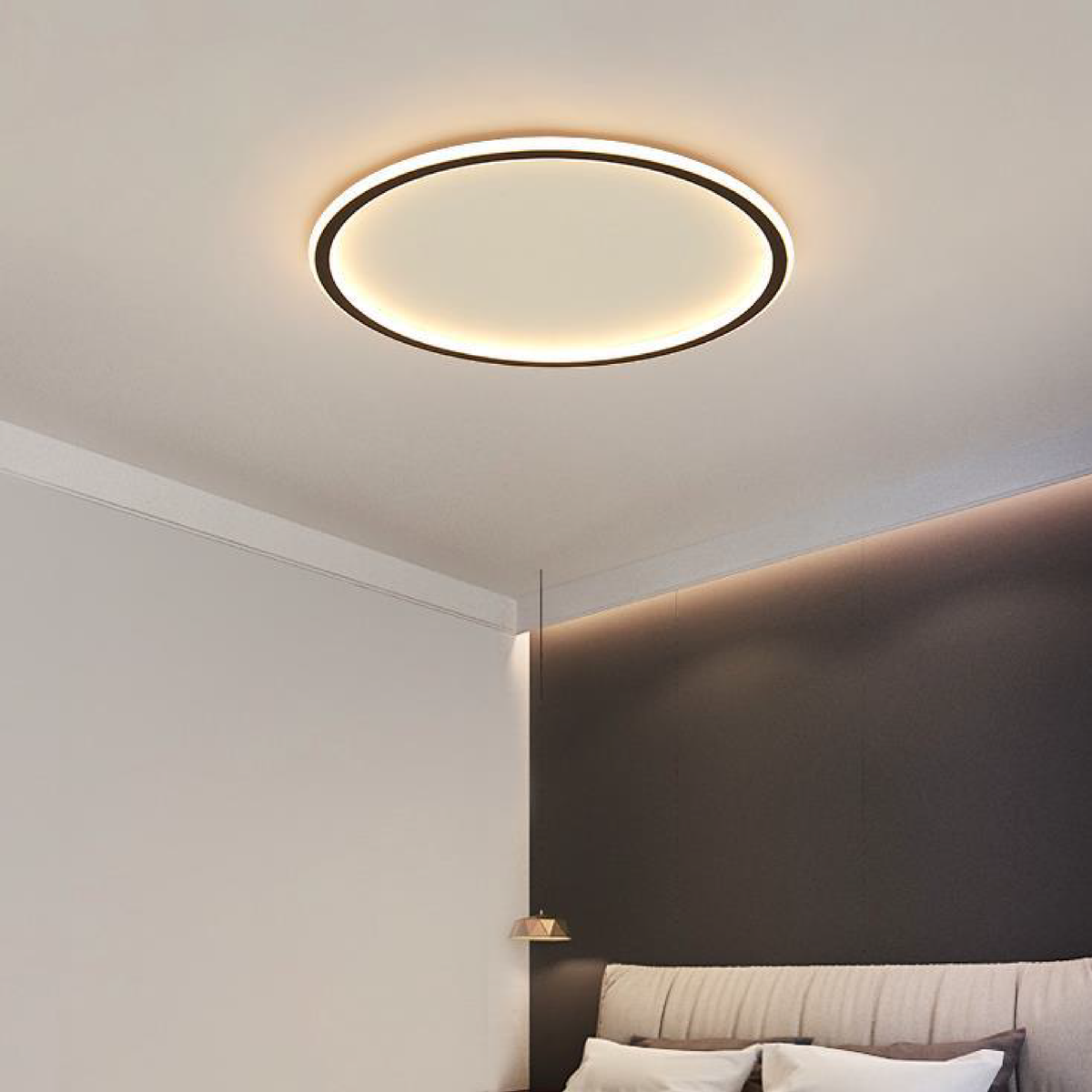 Flush Mount LED Ceiling Light Circular Modern Dimmable Fixture