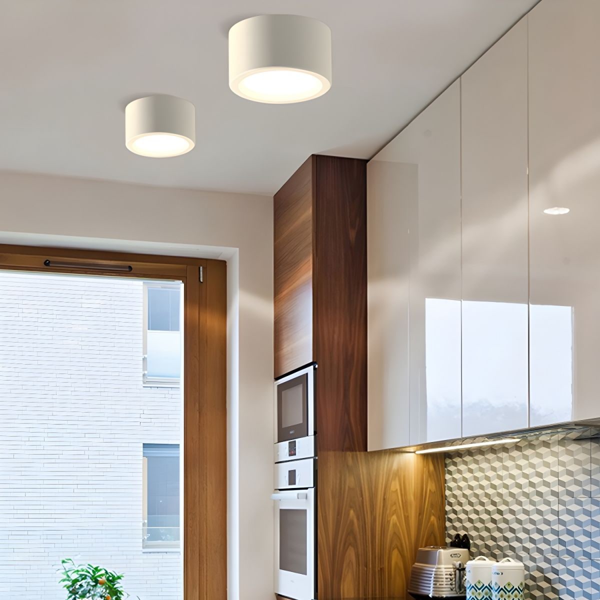 Flush Mount Cylinder LED Ceiling Light with Modern Design and Energy Efficient Lighting