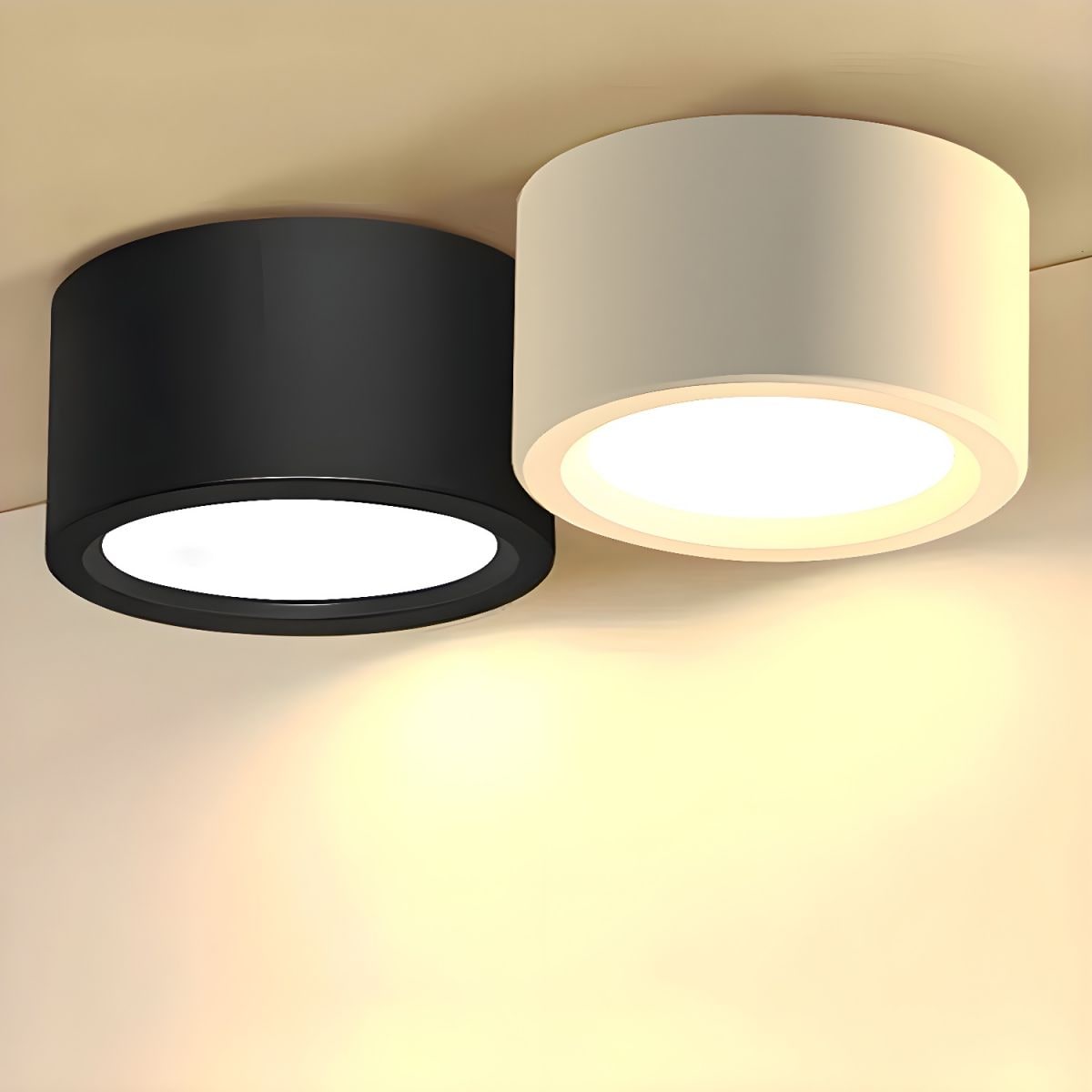 Flush Mount Cylinder LED Ceiling Light with Modern Design and Energy Efficient Lighting