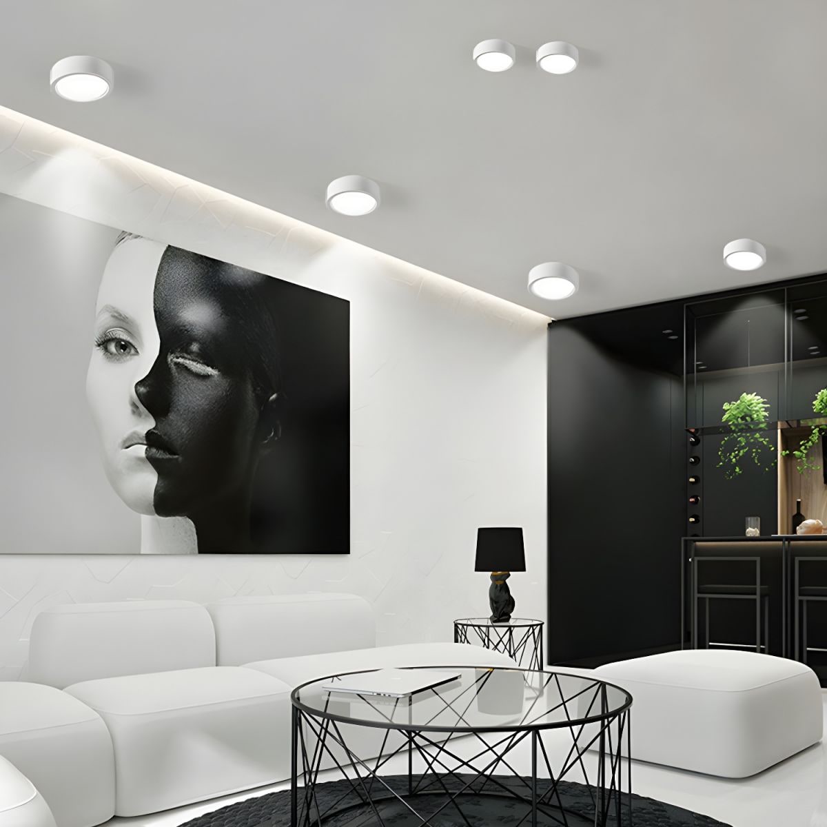 Flush Mount Cylinder LED Ceiling Light with Modern Design and Energy Efficient Lighting
