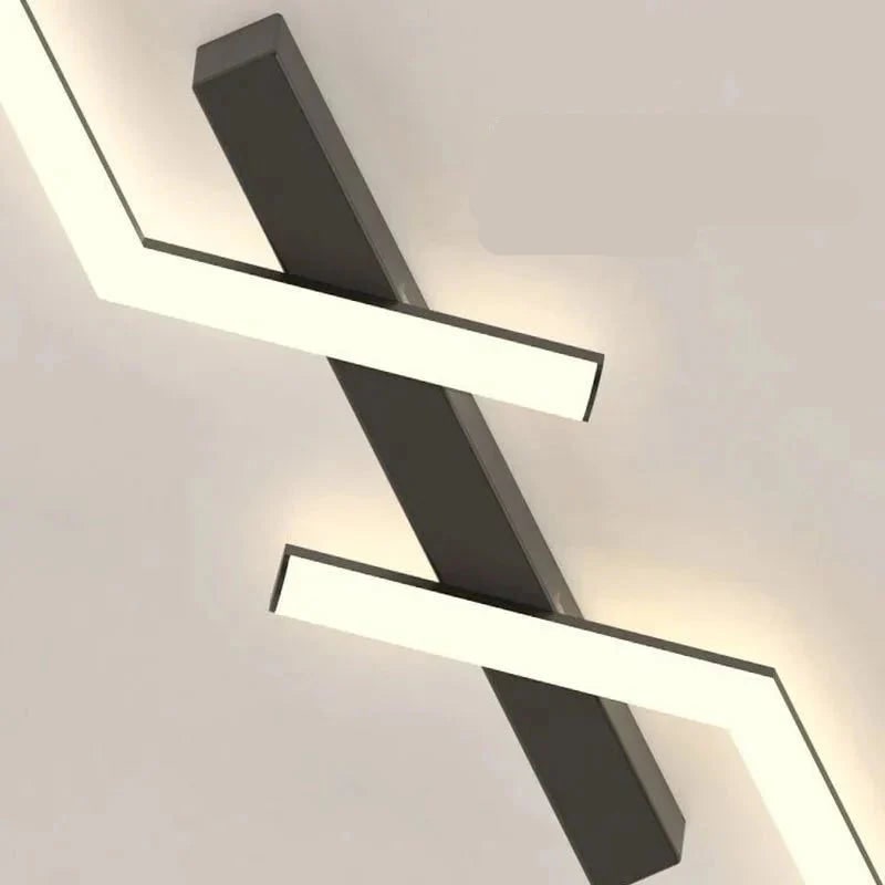 Flush Mount Linear LED Ceiling Light Fixture with Remote Control and Dimmable Design