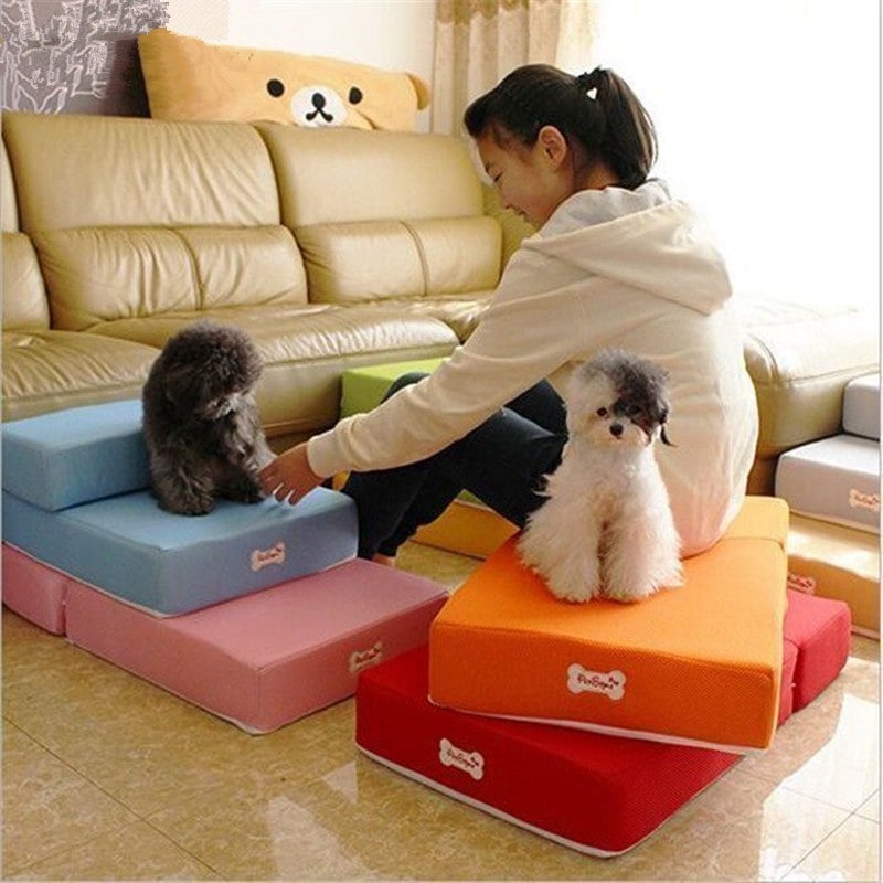 Foam Dog Stairs and Pet for Cats with Foldable Folding Design And Ramps