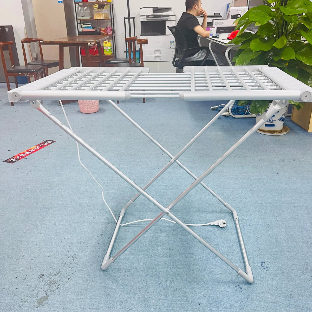 Foldable Electric Clothes Drying Rack with Heated Bars Energy Efficient Indoor Airer