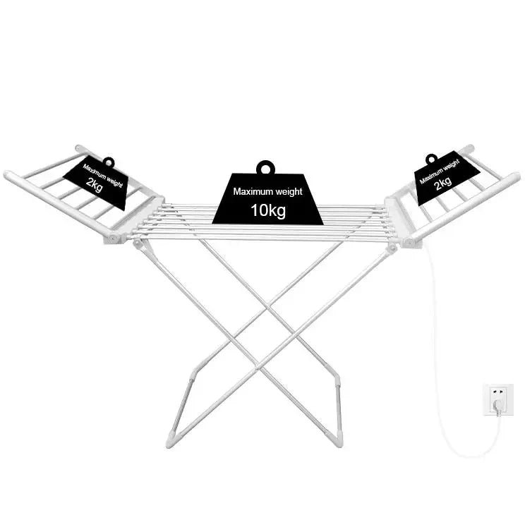 Foldable Electric Clothes Drying Rack with Heated Bars Energy Efficient Indoor Airer