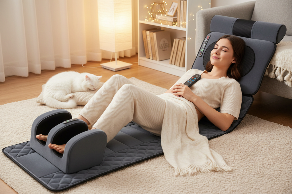 Full Body Massage Mat with Heat Kneading and Vibration and Soul Relaxation