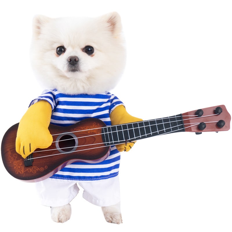 Funny Dog Costume with Novelty Holiday Designs and Adjustable Closures Halloween