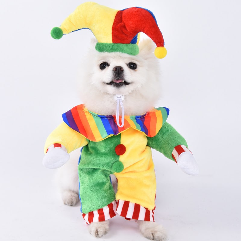 Funny Dog Costume with Novelty Holiday Designs and Adjustable Closures Halloween