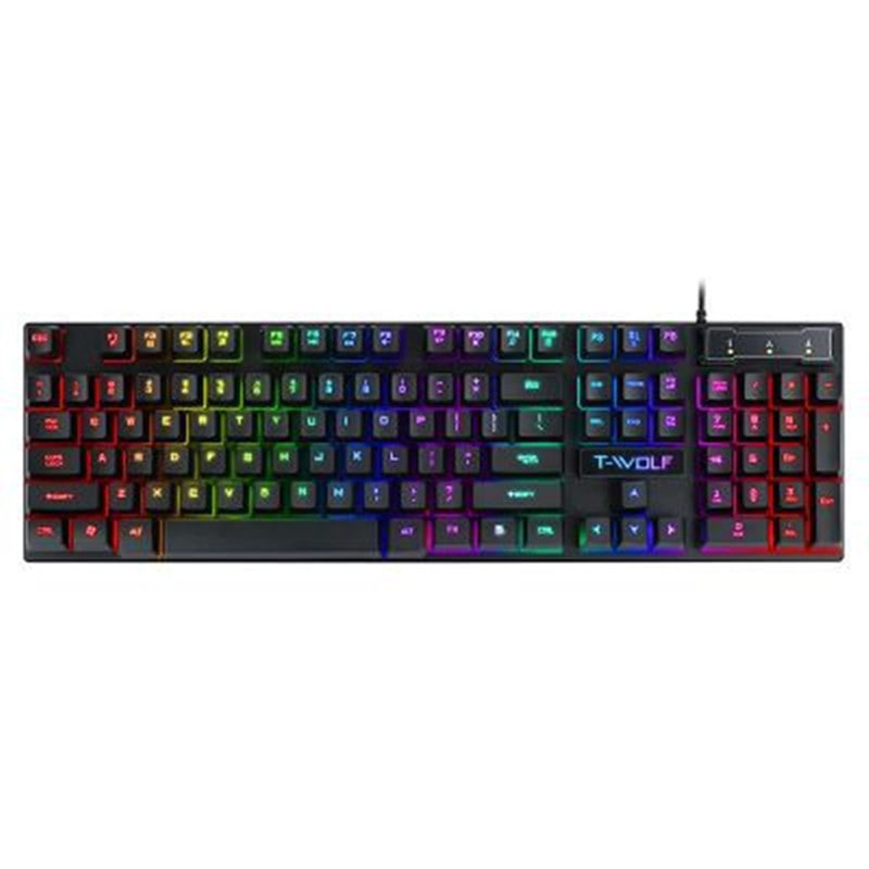Gaming Keyboard and Ergonomic Mouse Combo Rgb Backlighting and Floating Keycap Design