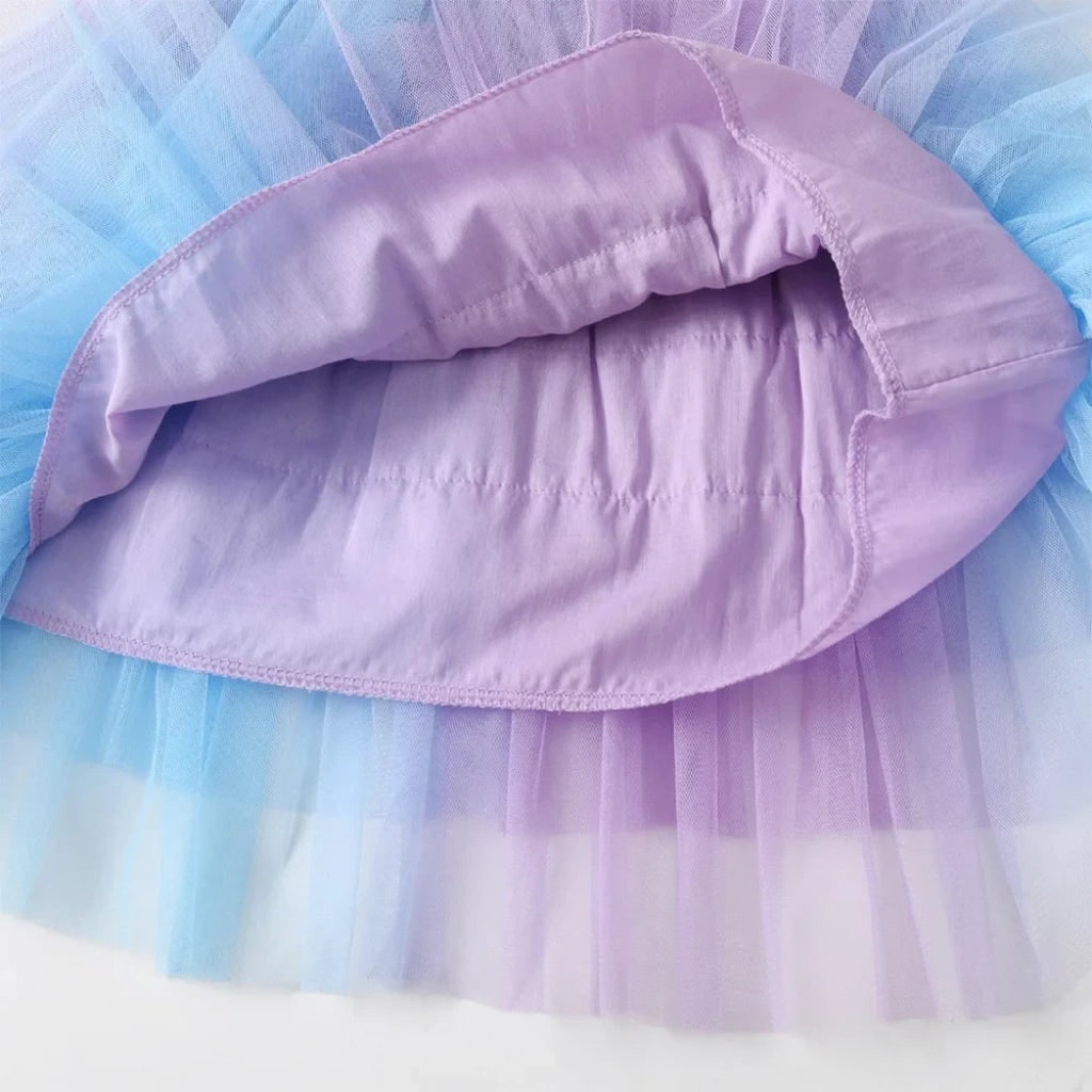 Girls' Halloween Mermaid Tutu Dress with Tiered Skirt for Party and Costume Dress-Up